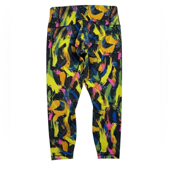 Lululemon Black Colorful Wunder Train High-Rise Tight 25" - Picture 5 of 8
